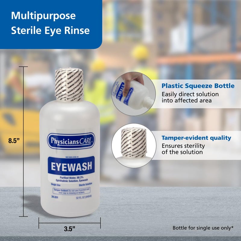 PhysiciansCare 32 oz. Sterile Eyewash Solution for Eye Irritation Relief - Image 2